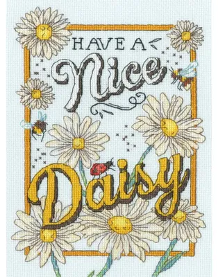 Obrázek produktu pro Vyšívací sada Bothy Threads „Krásné sedmikrásky“, vzor k vyšívání, XAS1, 17 x 23 cm