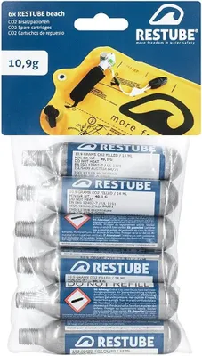 Image de Cartouches de CO₂ Restube (10,9 g) – lot de 6