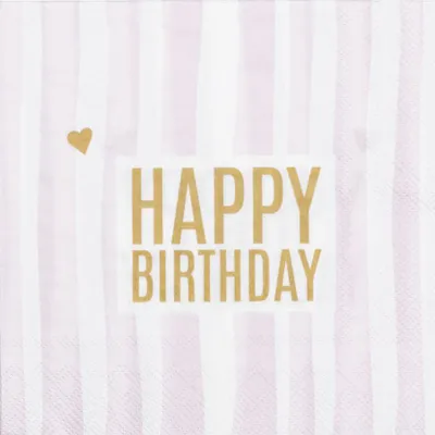 Produktbild von Räder Serviette 33x33cm, Happy Birthday