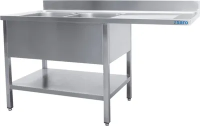 Produktbild von SARO Spülcenter 2 Becken, links - B 1600 x T 600 mm