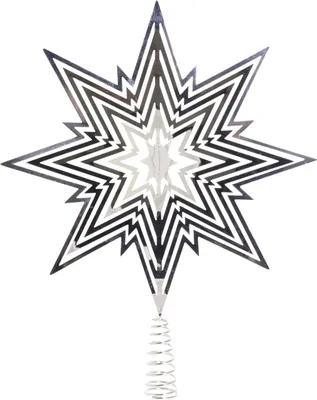 Produktbild von Riffelmacher Baumspitze Metall silber 33 cm