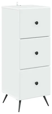Imagen del producto de Cómoda blanca con 3 cajones y mucho espacio de almacenamiento