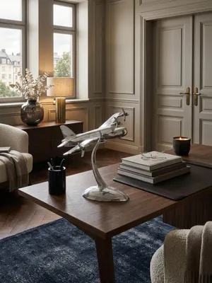 Produktbild von Design Deko Flugzeug Propeller aus Aluminium Farbe Silber