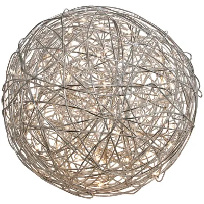Produktbild von Star Trading LED-Kugel Trassel 3D Aluminium Ø30cm silber, Silber, IP44, 50 Glühbirne(n), LED, 3,6 W, Warmweiß