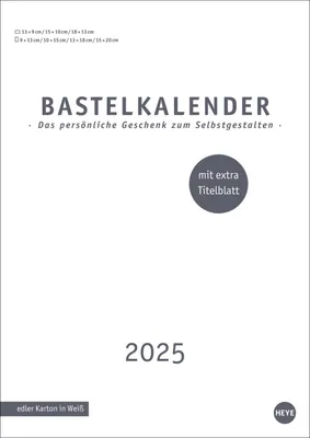 Produktbild von Premium-Bastelkalender weiß A4 2025