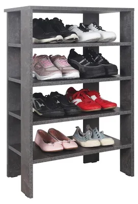 Productafbeelding van RICOO schoenenrek, ruimtebesparend model WM040-BG, schoenenkast met 4 niveaus, hoge uitvoering
