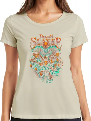 Produktbild von Demon Slayer Kimetsu no Yaiba Tanjiro Nezuko Zenitsu Inosuke Damen T-Shirt, Natur, L