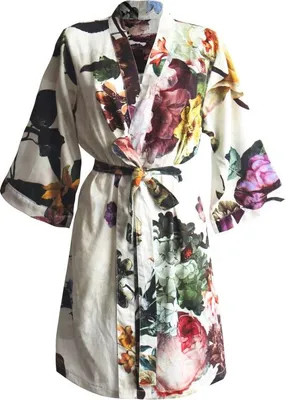Produktbild von Essenza Satin-Kimono Fleur Größe S, Farbe Ecru