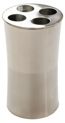 Produktbild von Bagnoxx Zahnbürstenhalter Einsatz Edelstahl Grau Silber 11,5cm Höhe, 6,5cm Durchmesser, Zahnbürstenaufbewahrung, Zahnputzbecher