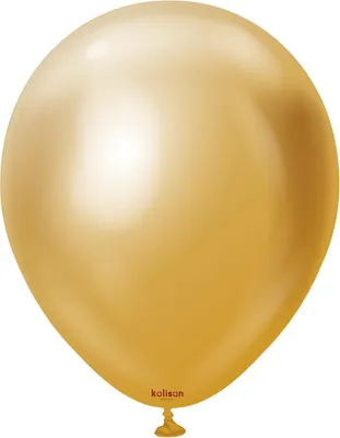 Produktbild von Kalisan Mirror Gold Latexballons, 30 cm, 50 Stück.