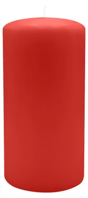 Produktbild von Flachkopf-Stumpenkerzen Weihnachtsrot Erdbeere 150 x Ø 80 mm, 4 Stück