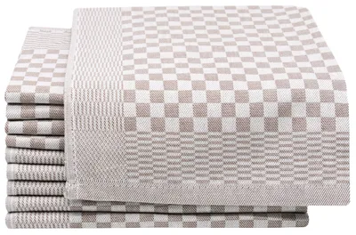 Immagine prodotto di Set di 10 strofinacci, 100% cotone, 46x70 cm, color marrone