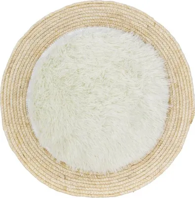 Produktbild von Teppich rund mit Fell - ca. 54 cm