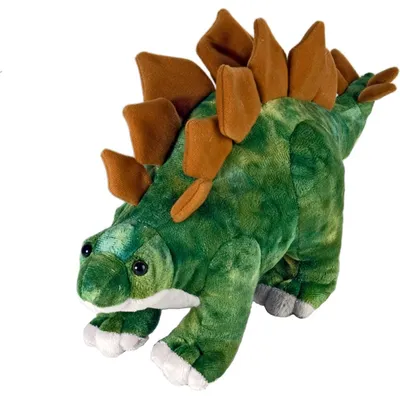 Image de Peluche stégosaure - Doudou dinosaure - 25 cm - Jouet éducatif