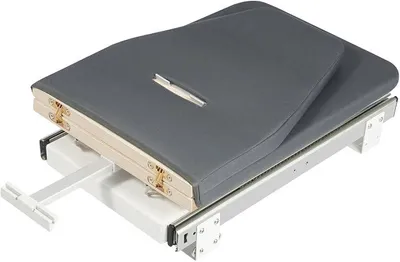 Produktbild von Ausziehbares BüGelbrett Wandmontage Klappbar 180° Rotation Schrankauszug Bügelbrettschrank Ausziehbar Tisch-Bügelbrett 80×30×12cm für Schlafzimmer Ankleidezimmer Nähzimmer (Grau)