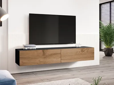 Obrázek produktu pro Televizní stolek 180 cm ASHTON - černý / dub wotan
