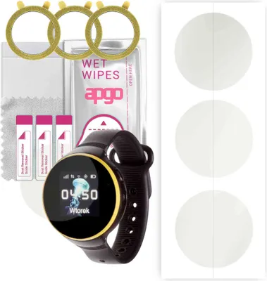 Produktbild von apgo 3 Stück Schutzfolie, Matt, kompatibel mit Garett Kids Smile Smartwatch, Hydrogel Displayschutzfolie mit Positionierhilfe, Displayfolie, robust und kratzfest