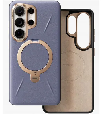 Obrázok produktu pre Torras – QPRO Leather Series kožené ochranné puzdro pre Samsung Galaxy S26 Ultra – tmavofialové