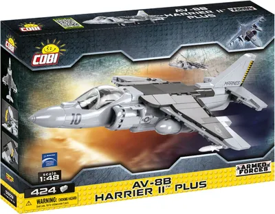 Image de COBI Jeu de cubes à pincer AV-8B Harrier II Plus, Armed Forces, avion de combat, jet, cubes à pincer, 424 pièces, 5809
