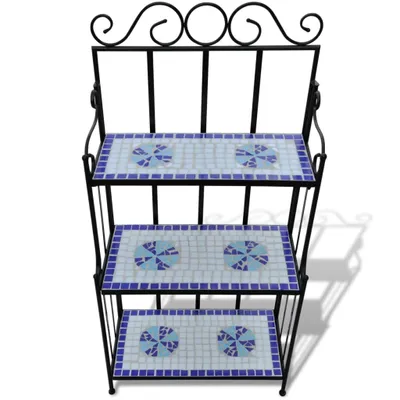 Immagine prodotto di Porta piante a mosaico blu e bianco