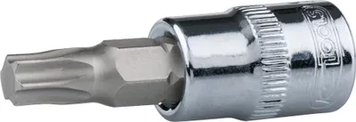 Produktbild von KS TOOLS 918.1484-E 1/4" CHROMEplus Bit-Stecknuss Torx, T30, auf Hänger