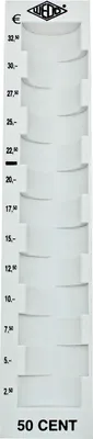 Obrázok produktu pre Wedo 160 705037, Priehradka na mince, Strieborná, 65 mince, 50 eurocent, 44 mm, 180 mm