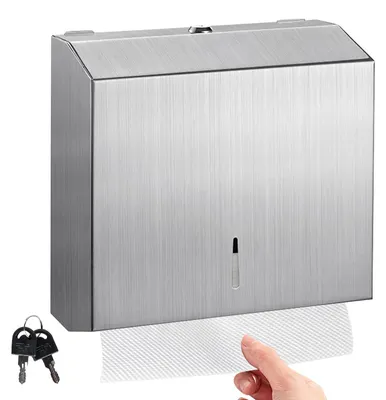 Produktbild von Omgoods – Wandmontierter Spender für Papierhandtücher aus Edelstahl