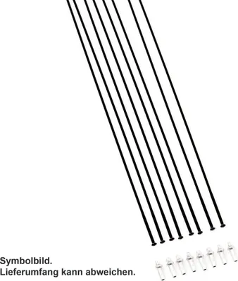 Immagine prodotto di Kit di raggi DT Swiss per ruota HXC 1200 da 27,5 pollici, colore nero - Ricambio originale...