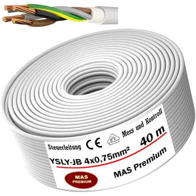 Produktbild von 40m YSLY-JB 4x0,75 Flexibles Steuerkabel für Werkzeugmaschinen Steuerleitung