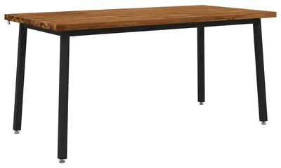 Produktbild von Quadratischer Esstisch 160 x 70 x 75 cm Massivholz Akazie Natur