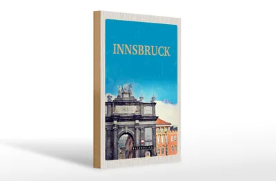 Produktbild von Holzschild Reise 20x30cm Innsbruck Österreich Schloss