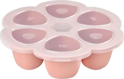 Produktbild von Beaba Aufbewahrungsbehaelter Multiportions aus Silikon 6 x 150 ml altrosa; 912615