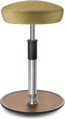 Produktbild von Sitz- Stehhocker Free Tall Hutsitz Camira Rivet Senfgelb Chrom /Natur.