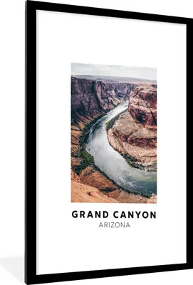 Produktbild von MuchoWow® Gerahmtes Poster Arizona - Amerika - Wasser 60x90 cm - Poster mit Schwarzem Bilderrahmen Wandposter Rahmen Foto Bilder - Dekoration - Wandposter Wohnzimmer - Hochwertig
