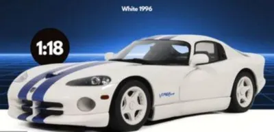 Produktbild von GT Spirit 1:18 DODGE VIPER GTS 1996 - WHITE