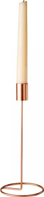 Produktbild von Design-Kerzenhalter Weihnachts-Tischdeko aus Metall rosegold 23 x 9,5 cm -