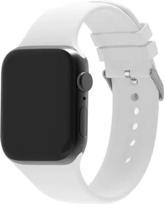 Produktbild von Strap-it Apple Watch Silikon-Schnallenarmband (Weiß)