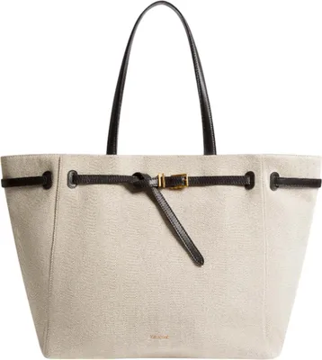 Immagine prodotto di Ted Baker borsa shopper Tafanie Belted Herringbone Canvas Large Tote Bag Brn-Choc beige