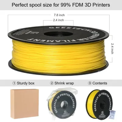 Produktbild von PLA Filament - 1,75 mm 3D-Drucker-Filament - 1 kg Spule - ±0,03 mm Maßgenauigkeit - Für FDM/FFF - Violett