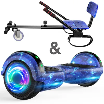 Hoverboard Sitzaufsatz Go Kart mit LED und Bluetooth