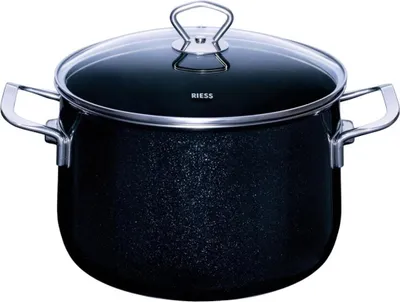 Produktbild von Riess Fleischtopf mit Glasdeckel Durchmesser 24 cm 6,5 Liter
