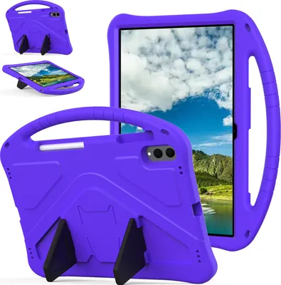 Obrázek produktu pro Dětské pouzdro pro Samsung Galaxy Tab S11 Ultra 14,6", EVA lehké nárazuvzdorné pouzdro s skládacím stojánkem a rukojetí Fialová