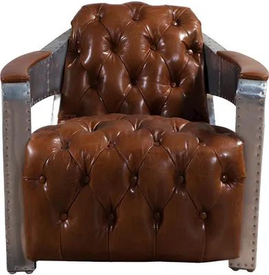 Image de Sessel Aviator Chesterfield Shabby Vintage Stuhl Ledersessel Club Lounge Design