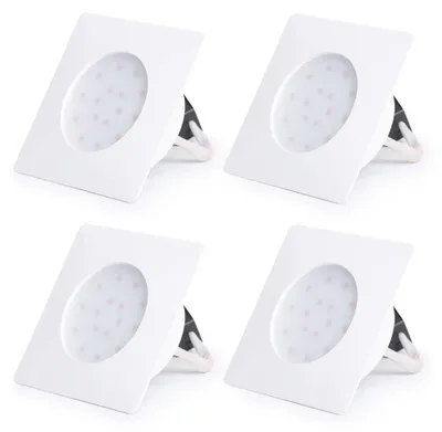 Produktbild von 4er Set LED Decken-Einbaustrahler, weiß, 10,2 cm,