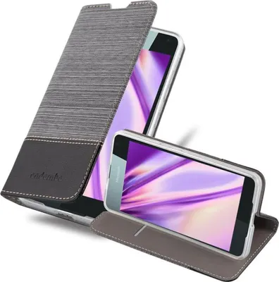 Obrázek produktu pro Cadorabo pouzdro pro Nokia Lumia 650 Protective Cover in Grey Pouzdro na mobilní telefon Book Case Cover