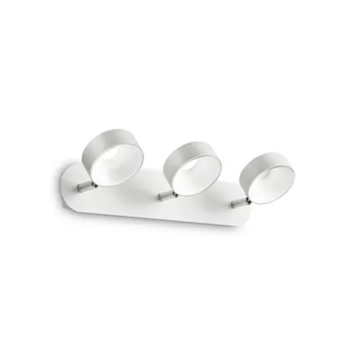 Image de Plafonnier moderne Oby Métal Blanc 3 Luminaires 18W 3000K Lumière Chaude