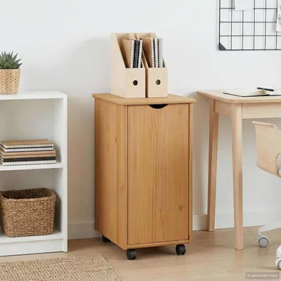 Produktbild von Rollschrank Honigbraun 34 x 39 x 65,5 cm Massivholz Kiefer - Kommoden DE1218
