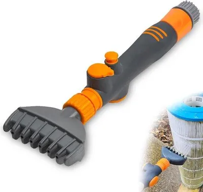 Zdjęcie produktu dla Urządzenie do czyszczenia wkładów filtracyjnych do basenów i spa – szybko usuwa zanieczyszczenia i piasek – 15 silnych strumieni wody – do filtrów w basenach i wannach z hydromasażem