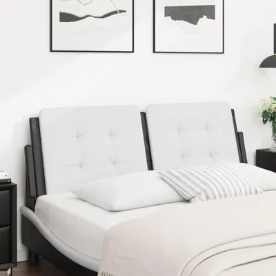 Produktbild von Kopfteil-Kissen "Zadar" Weiß und Schwarz 137 cm Kunstleder - Kopfteile DE720