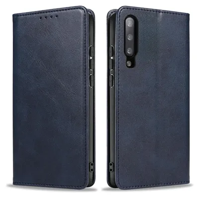 Produktbild von Handyhülle für Samsung Galaxy A70 / A70s Kunstleder Flip Cover Hülle Klapphülle Case Kartenfach Farbe: Blau
